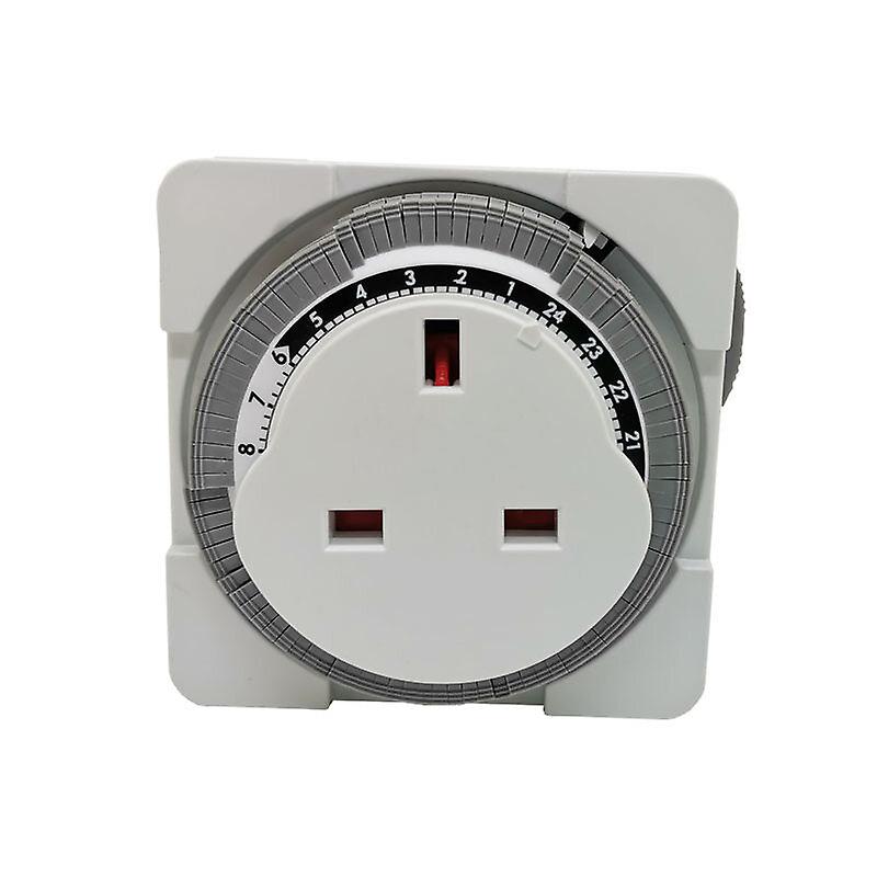 Uk Plug Electronic Mechanical Timer Socket Energy Saving 24 Hours Intelligent Home Protector