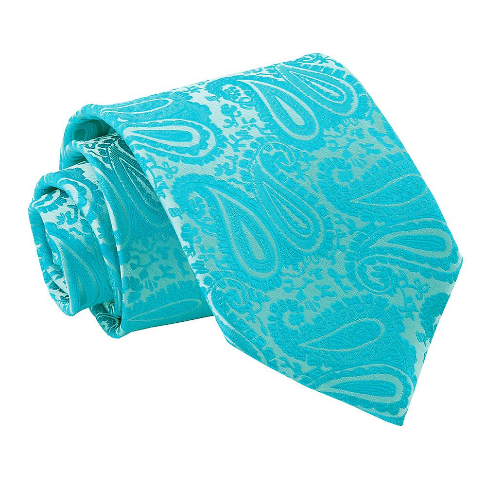 Turquoise Paisley Tie
