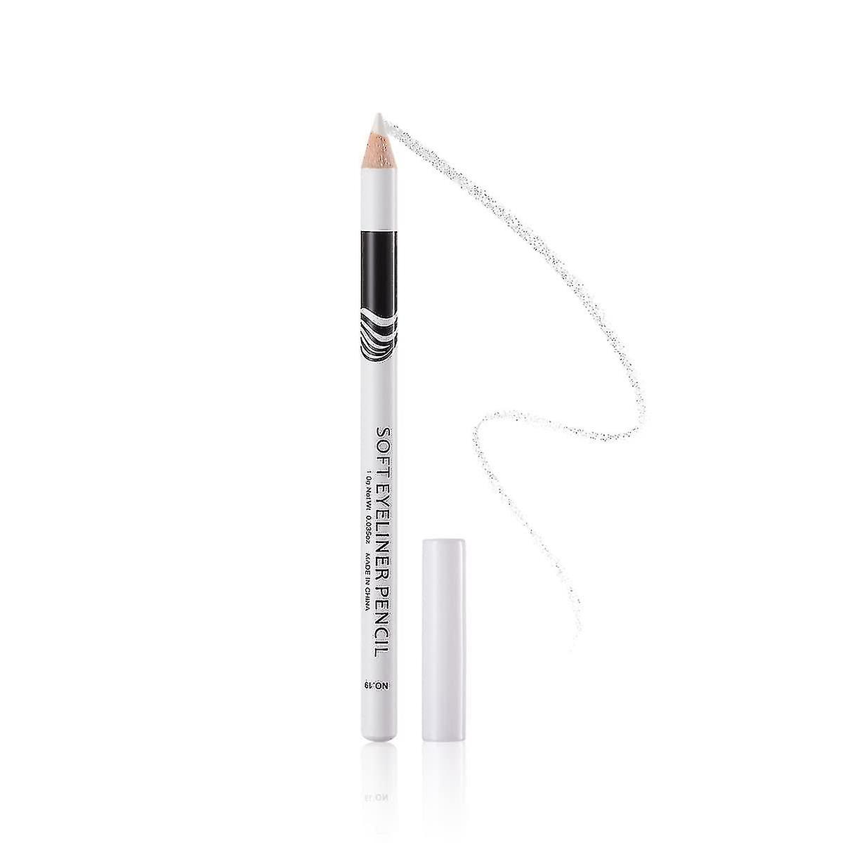 12pcs White Eyeliner Long Lasting Eyeliner Make Up Pencils Easy To Color Lying Silkworm Pencil