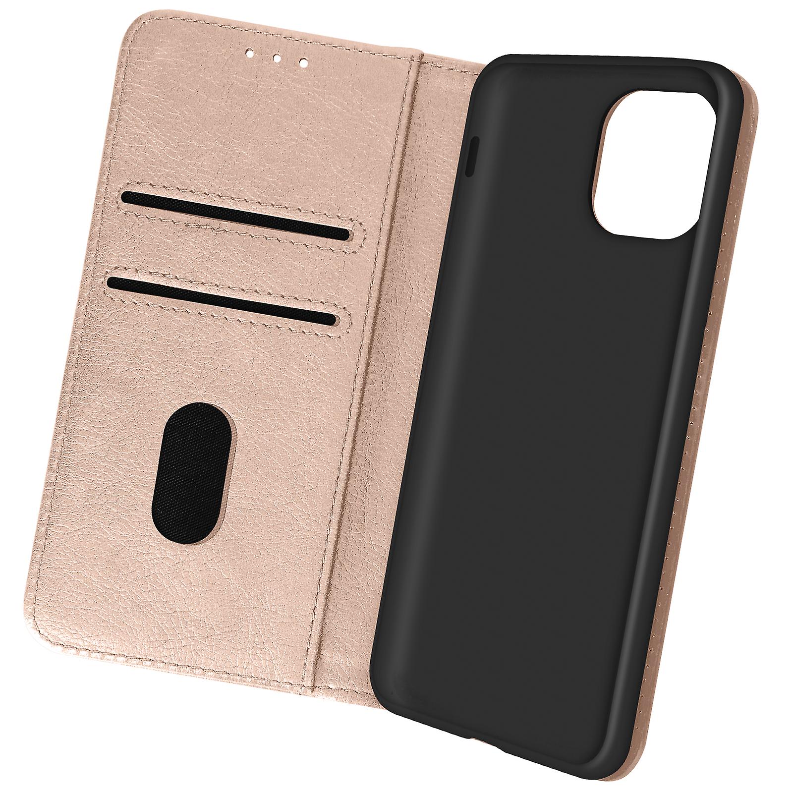 Capa para Apple iPhone 13 com função carteira e Suporte Vídeo - champagne