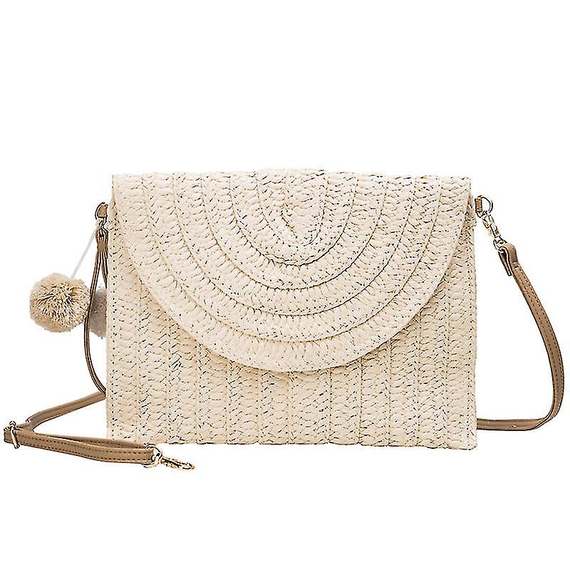 straw clutch with strap