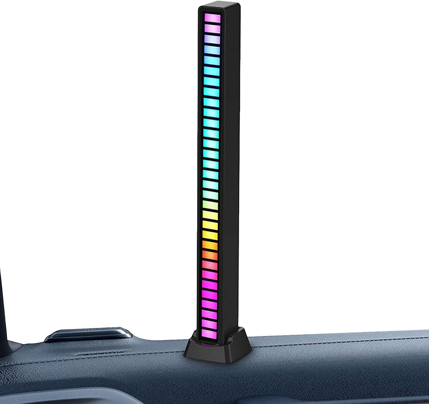 Voice Activated RGB Rhythm Light - Sound Reactive LED Bar, Sound Activated Light Strips, Rechargeable Mood Light for Car,