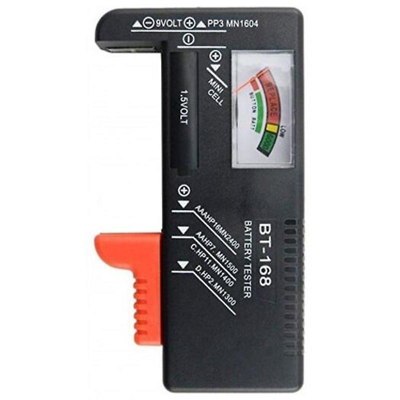 Battery Tester Universal Checker For Aa Aaa D 9V 1.5V Button Cell Black Battery Testers