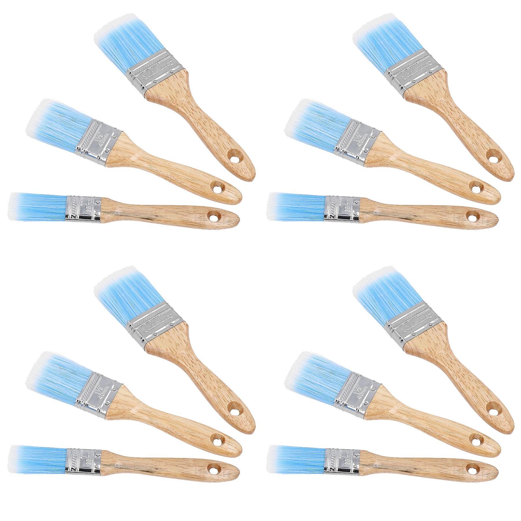 12pc Synthetic Paint Painting Brush Set Decorating 25mm – 50mm Width Brushes