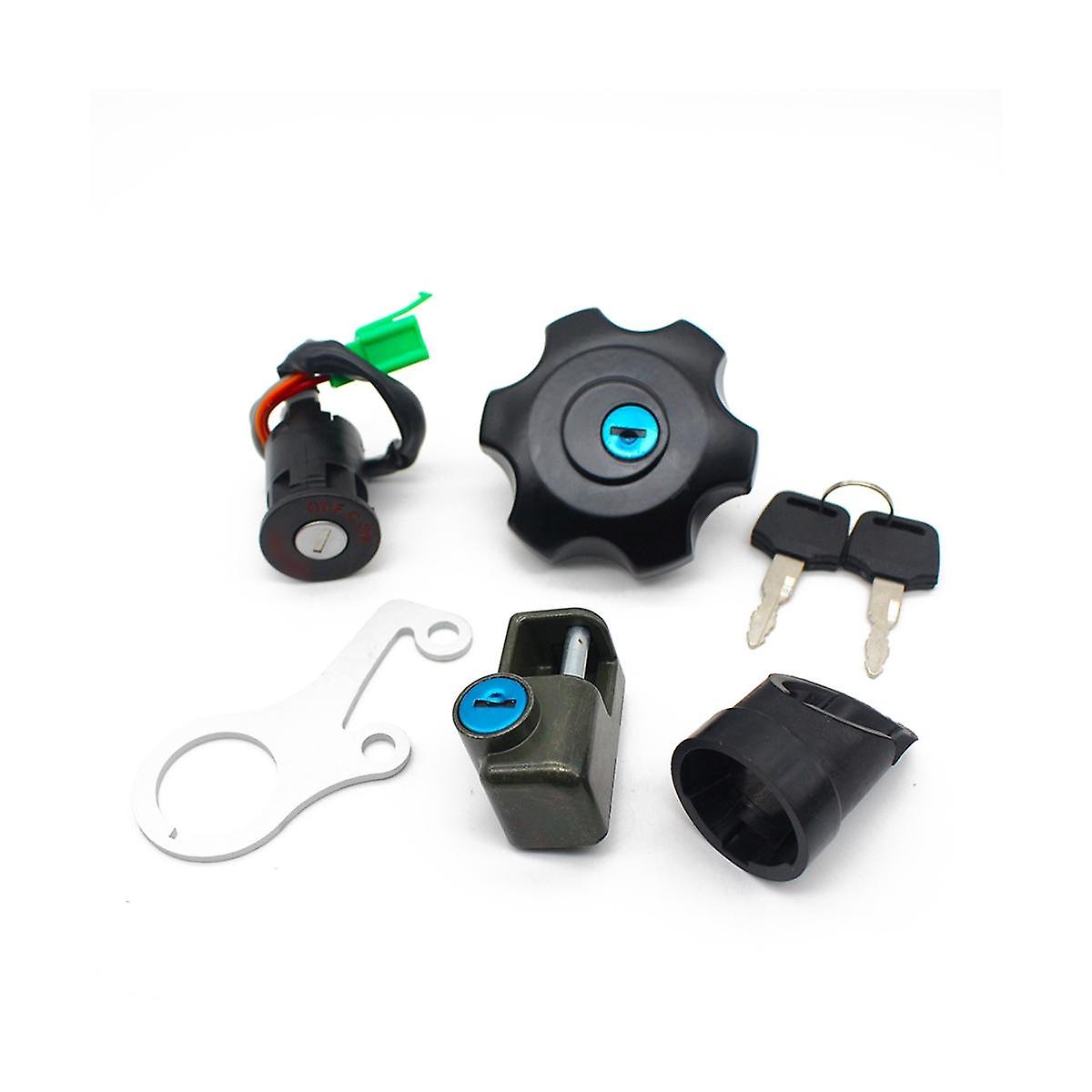 Motorcycle Ignition Key Switch Fuel Gas Cap Seat Lock Kit for DRZ400 -Z400SM 37101-29812 44200-2982
