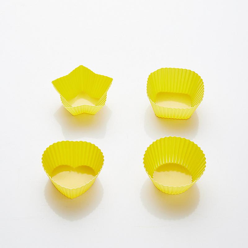 4Pcs/Set Mini Square Pentagonal Round Heart Shape Silicone Muffin Cake Baking Molds Baking Accessories