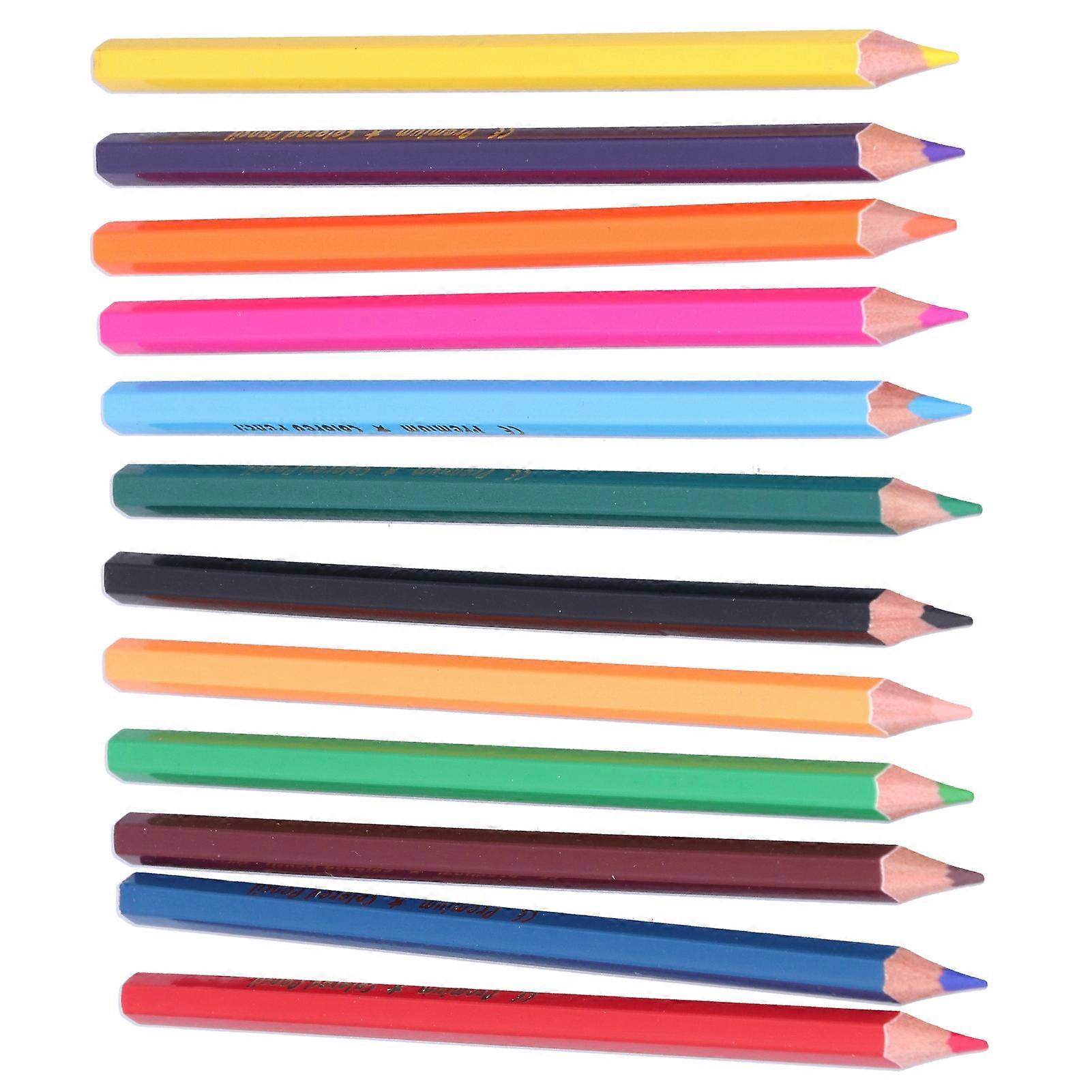 12Pcs Colored Pencils 17.5cm Multicolor High Oil Paint Set