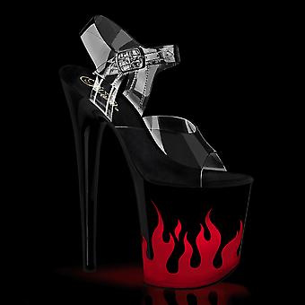 Pleaser Sandaler Flamingo-808nlfl Clr/blk-red