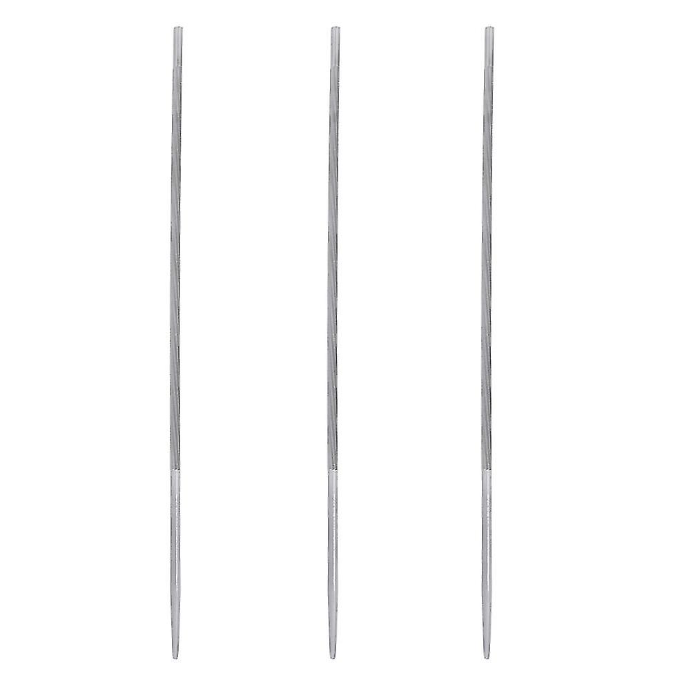 Chainsaw Chain Sharpening Files 4mm 5/32in, 3Pcs Round File Set for Lawn Mower Trimmer Blade Sharpening, Durable Steel Tools