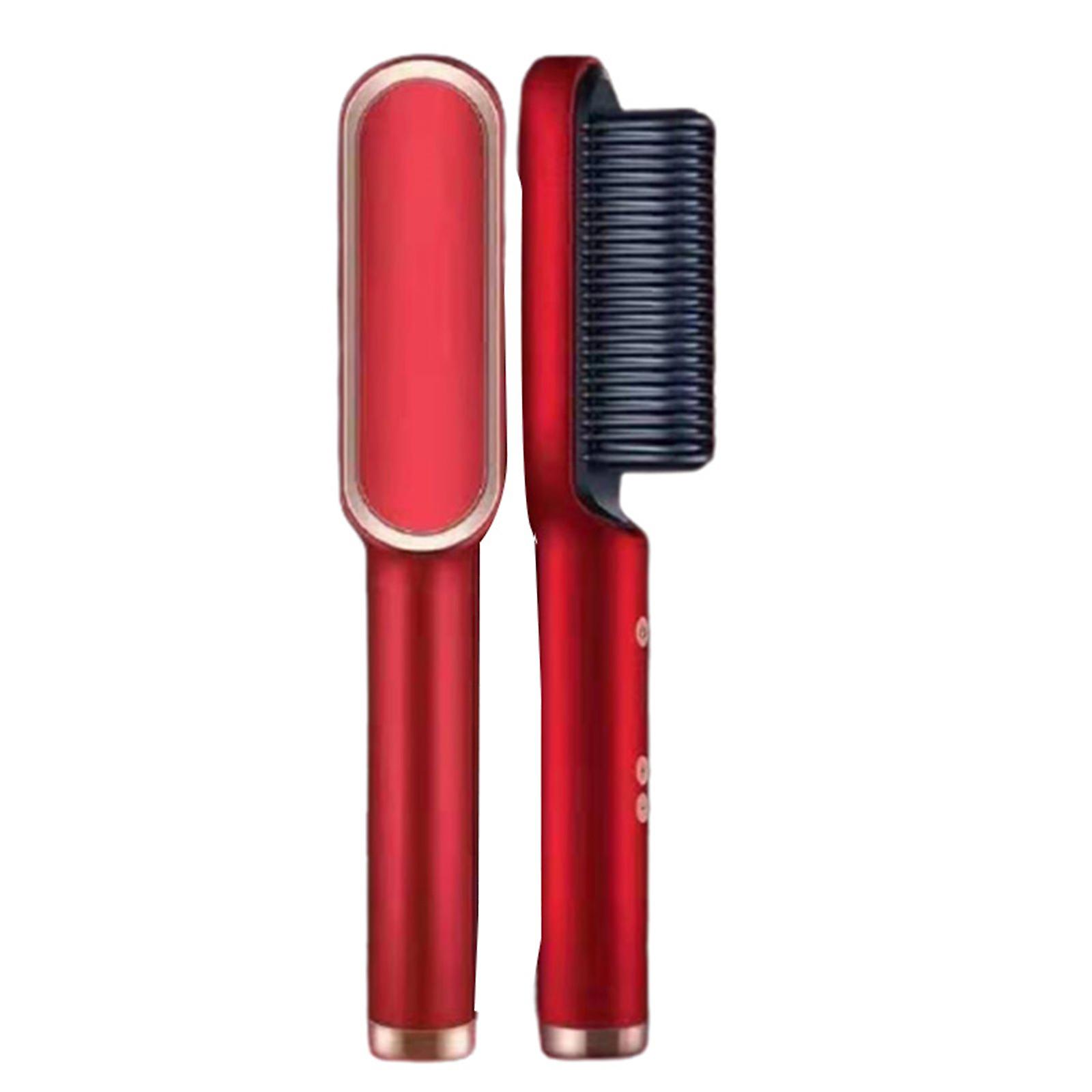 Anion Hair Straightener 2-IN-1 Curler with LCD Display for Dry/ Wet Hair Women's Electric Comb