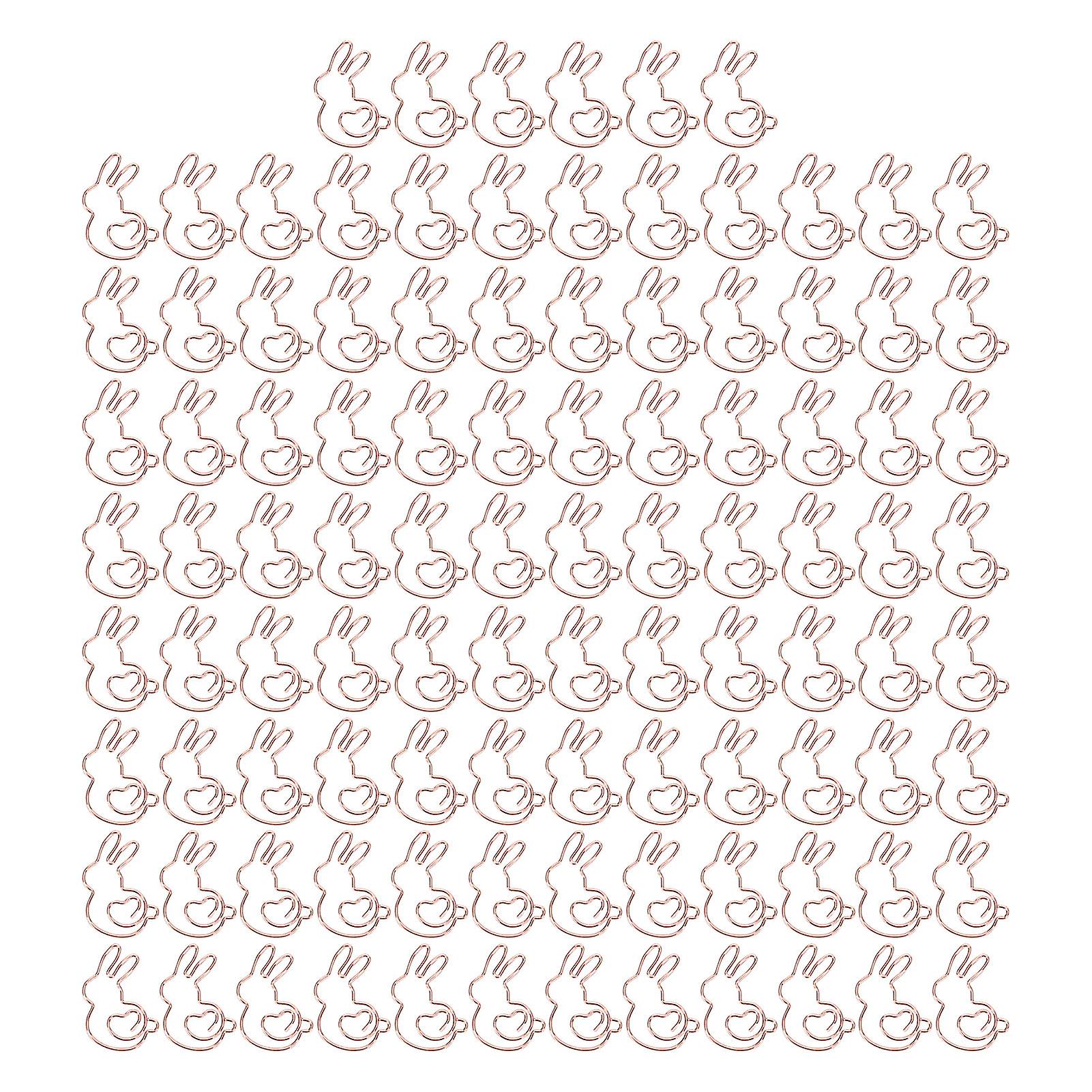 100PCS Paper Clips Strong Clamping Force Slip Resistant Portable Electroplating for Office Family School