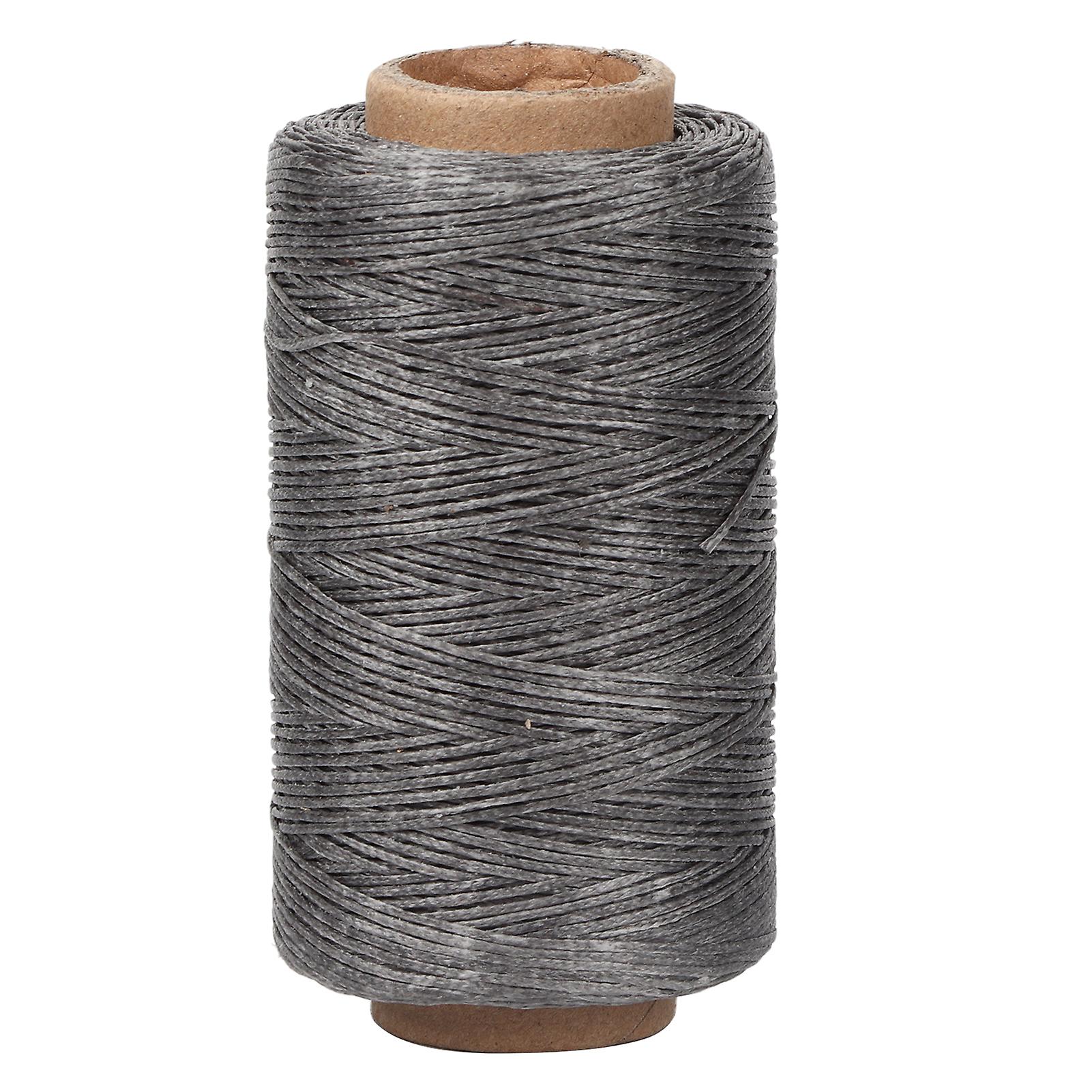 150D 250m Waxed Thread, Handmade Flat Cord for Sewing, DIY Accessories, Leather, Dark Grey