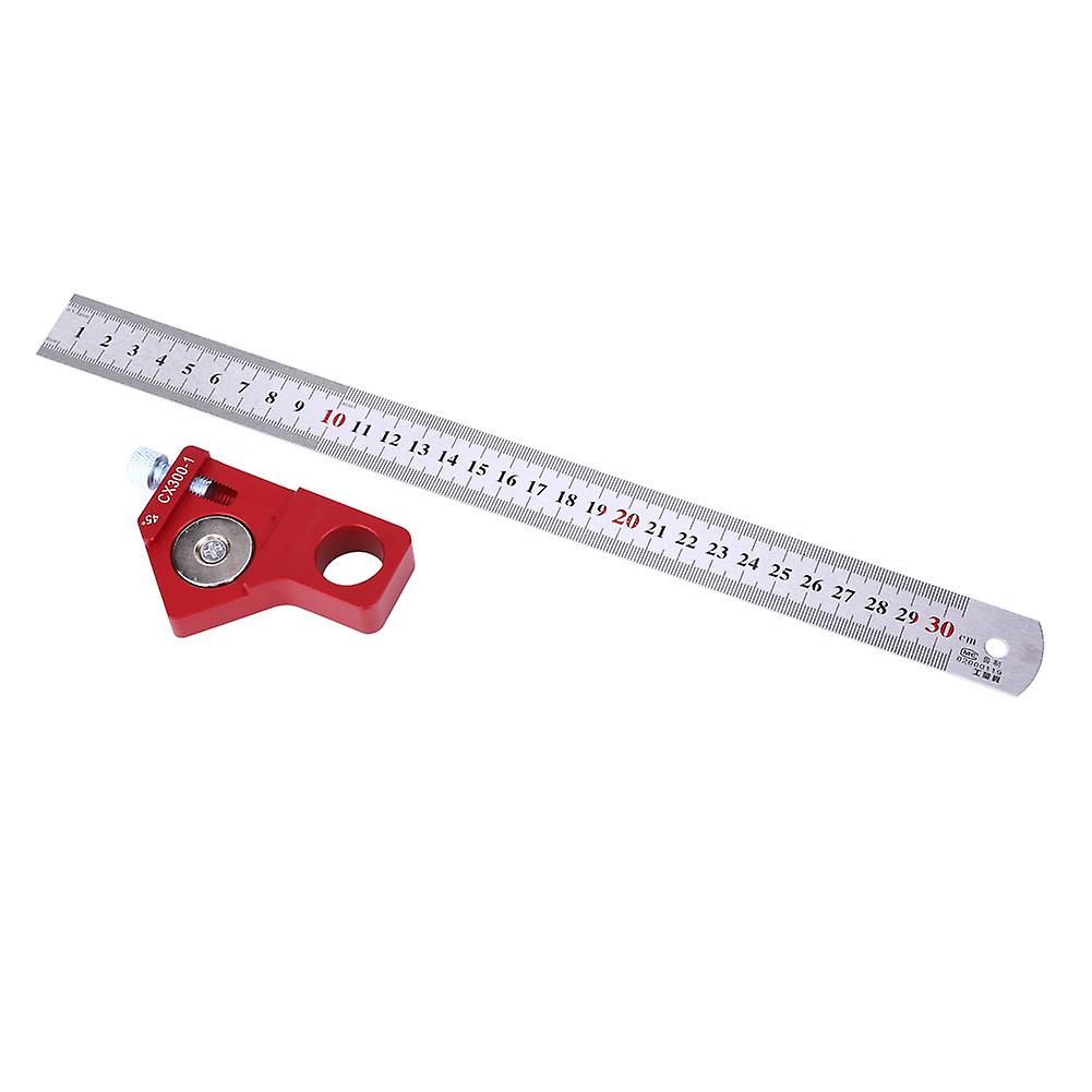 Qukaim Measuring Tool Woodworking Square Ruler, Hardware Measuring Tool for Height and Angle, Precision Scriber, 30 cm Length, Ideal for Carpentry