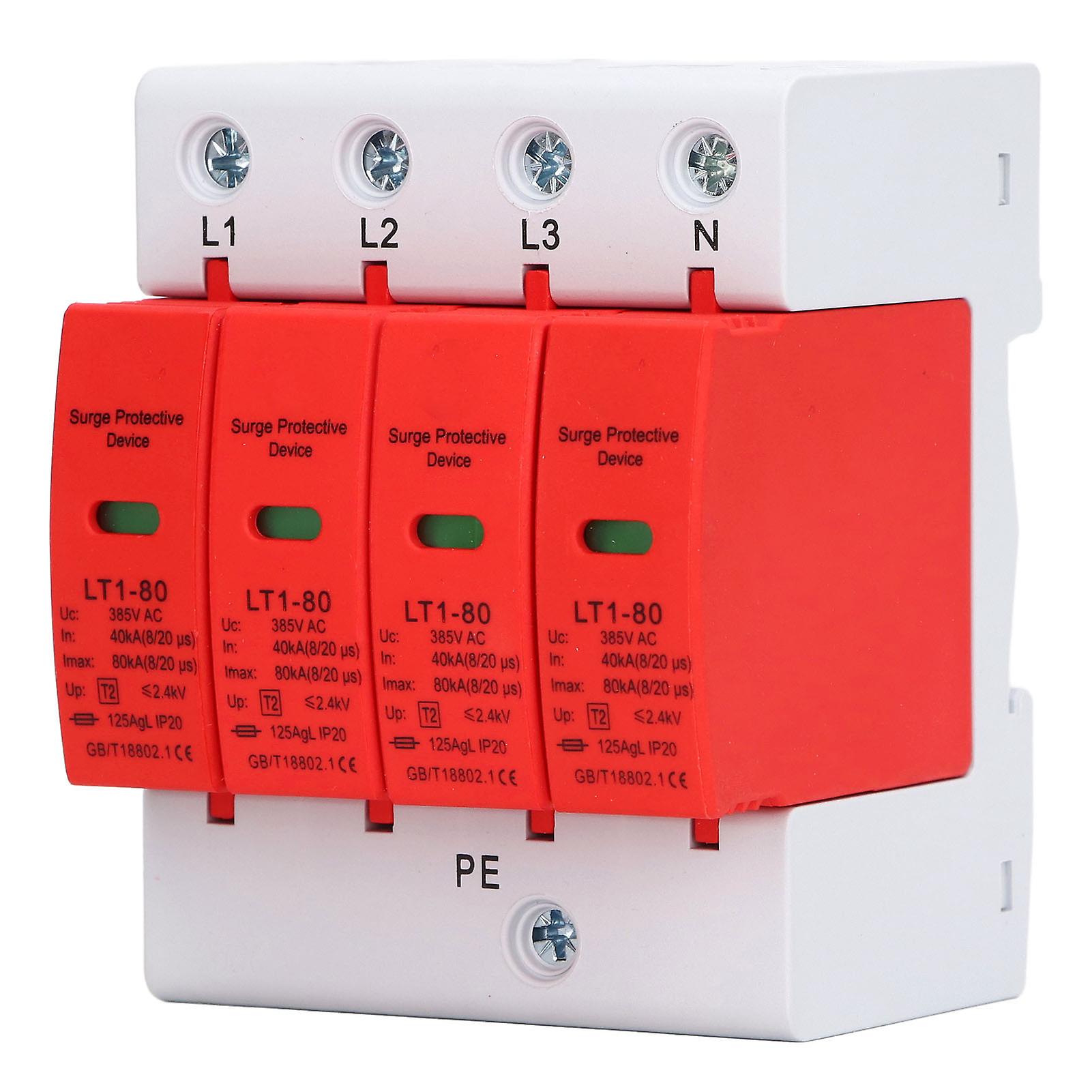 4P Surge Protector Overvoltage Arrester Protective Device for Electric System 385VAC 40‑80KA