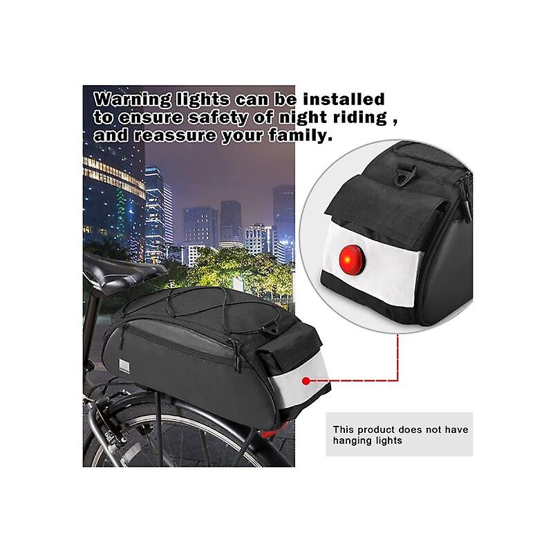 ROCKBROS Waterproof 10-18L Bike Pannier - Rear Rack Bag (Black/Yellow) For Cycling