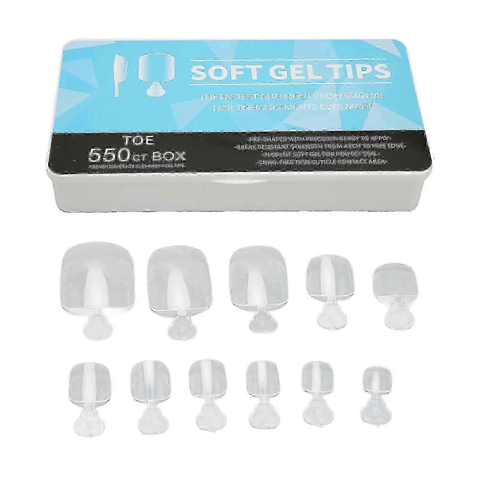 Toenail Tips, Clear, Artificial, Breathable