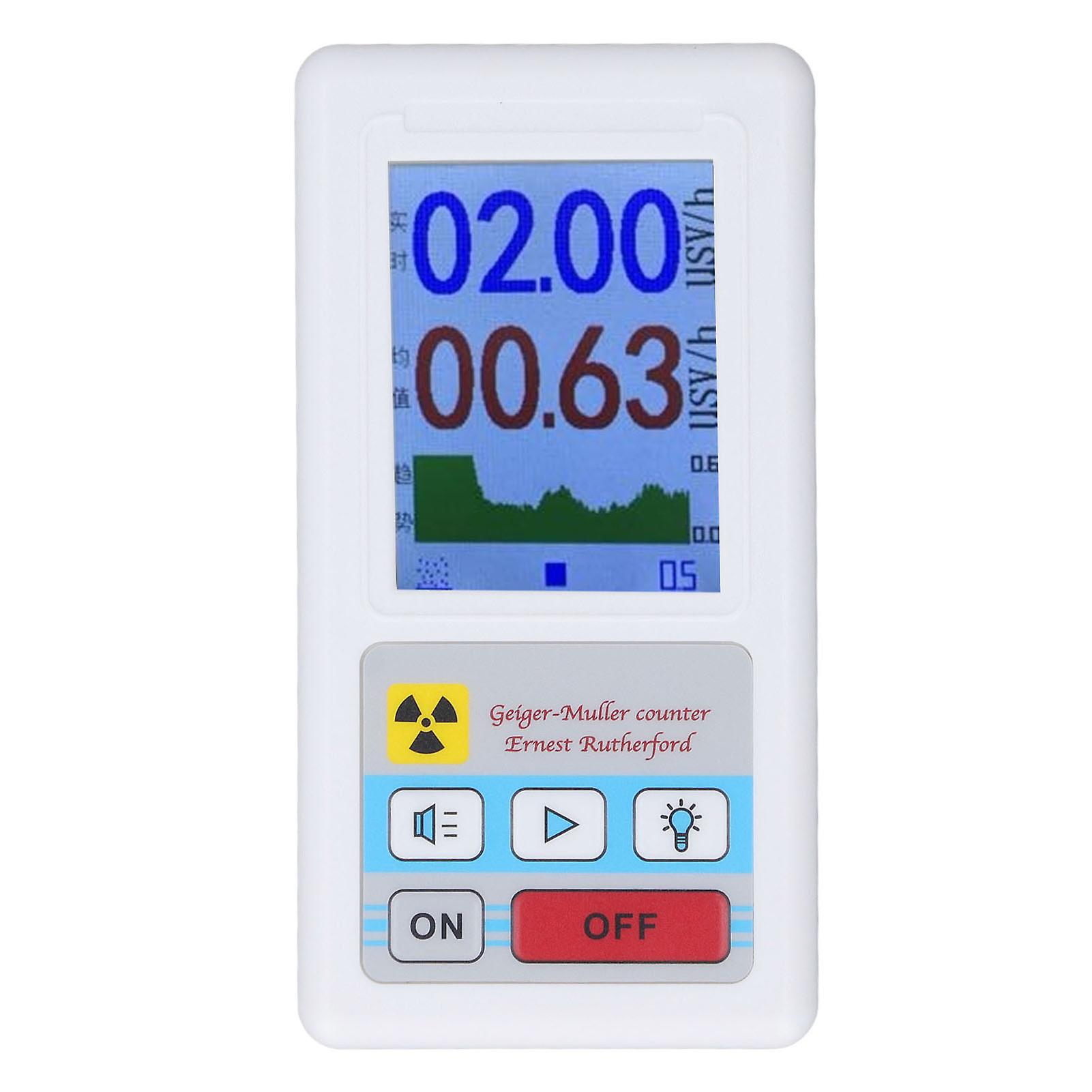 BR 6 Geiger Counter Nuclear Radiation Detector Geiger Counter Nuclear Radiation Detector Monitor Dosimeter for Home Outdoor Industry Laboratories Whi