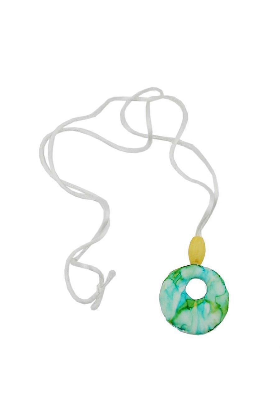 Necklace Yellow/ Turquoise/ White Marbled - Gl06505