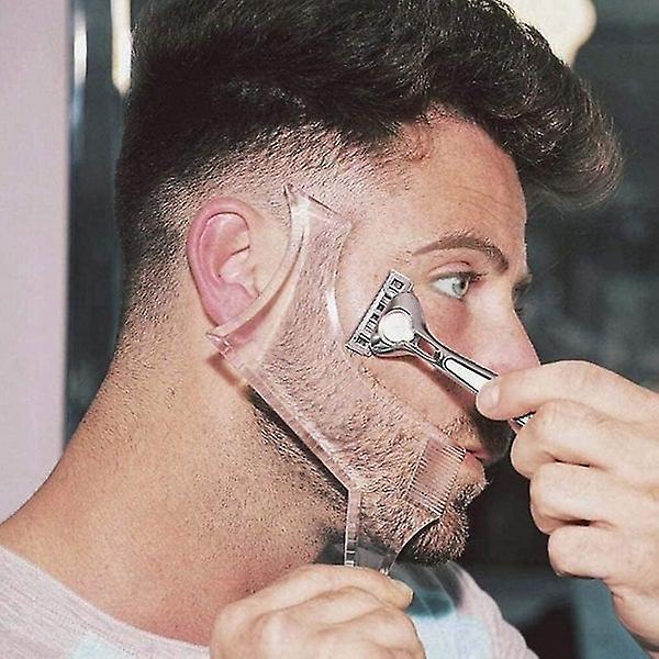 Beard Shaper Tool: Clear Stencil for Trimming and Shaving (Stencil M)