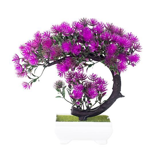 Fake Bonsai Flexible Fresh-keeping No-watering Modern Elegant Potted Artificial Flower for Balcony