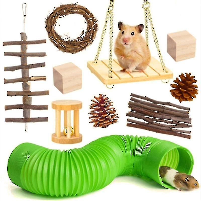 10/12/15 Pack chew toys set, natural wood pig rabbit mouse rabbit chinchilla play toys accessories s