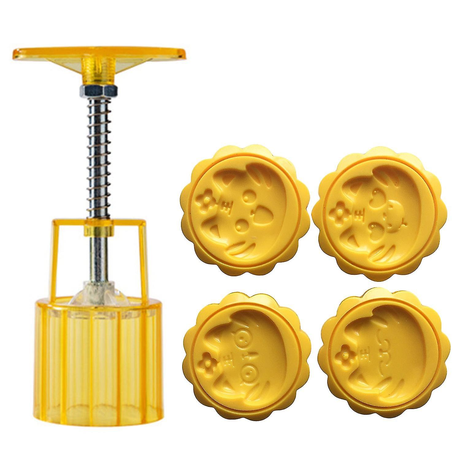 1 Set Clear Texture Mooncake Mold Non-stick Food Grade Baking Tool Chinese Style 3D Tiger Rabbit Cak