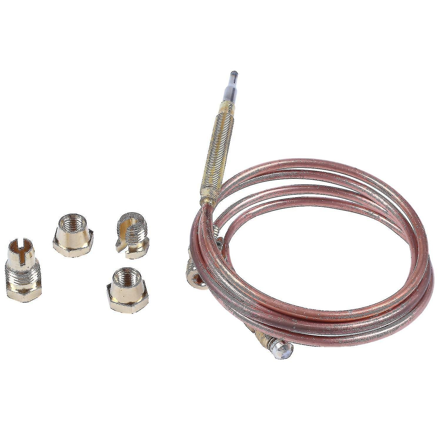 (Y) 900mm Σόμπα αερίου Universal Thermocouple Kit M6x0.75 με χυμένα παξιμάδια (πέντε) Αντικατάσταση θερμοστοιχείου-dt