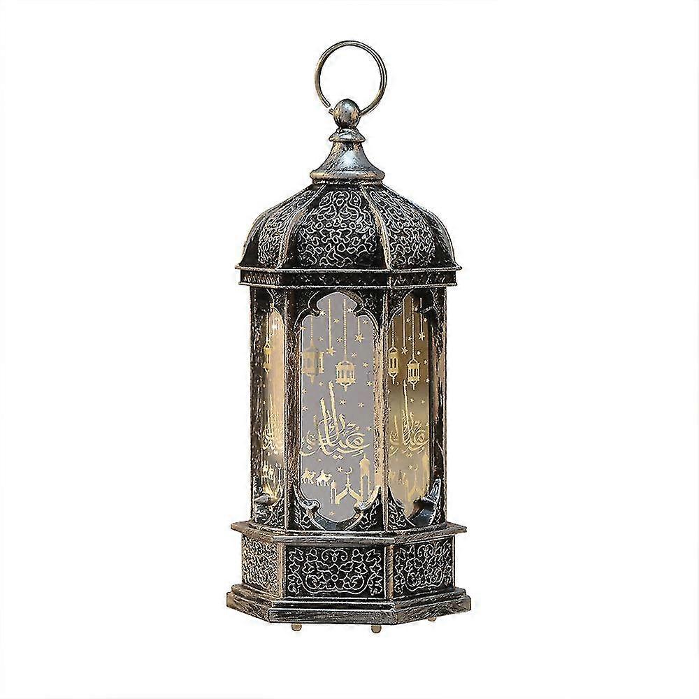 Islamic Lantern Muslim Ramadan Eid Led Arabic Study Lighting Lamp (Silver)