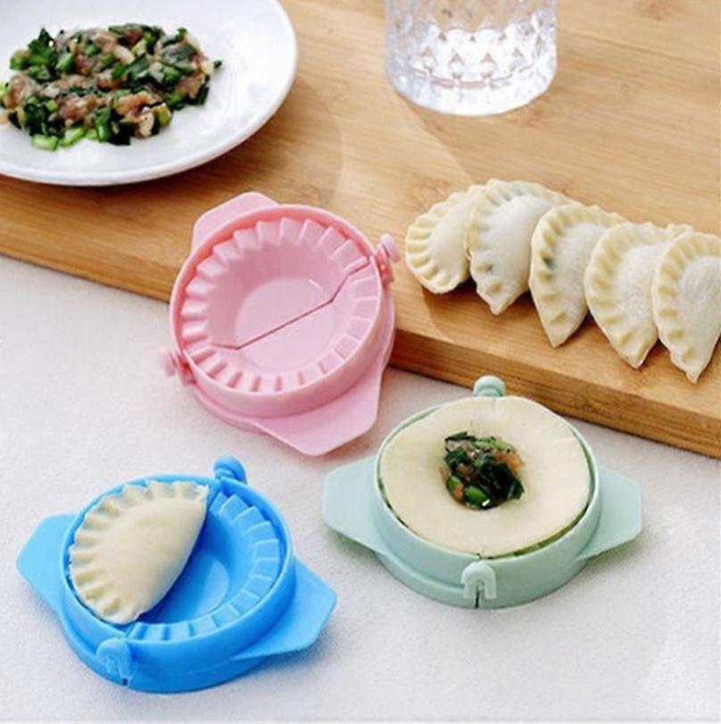 Dumpling Maker 3 Pcs Colorful Ravioli Pastry Skin Press Mold Set Plastic Chinese Dumpling Wonton Empanada Meat Pierogi Pie Dough Press Skin Maker Kit
