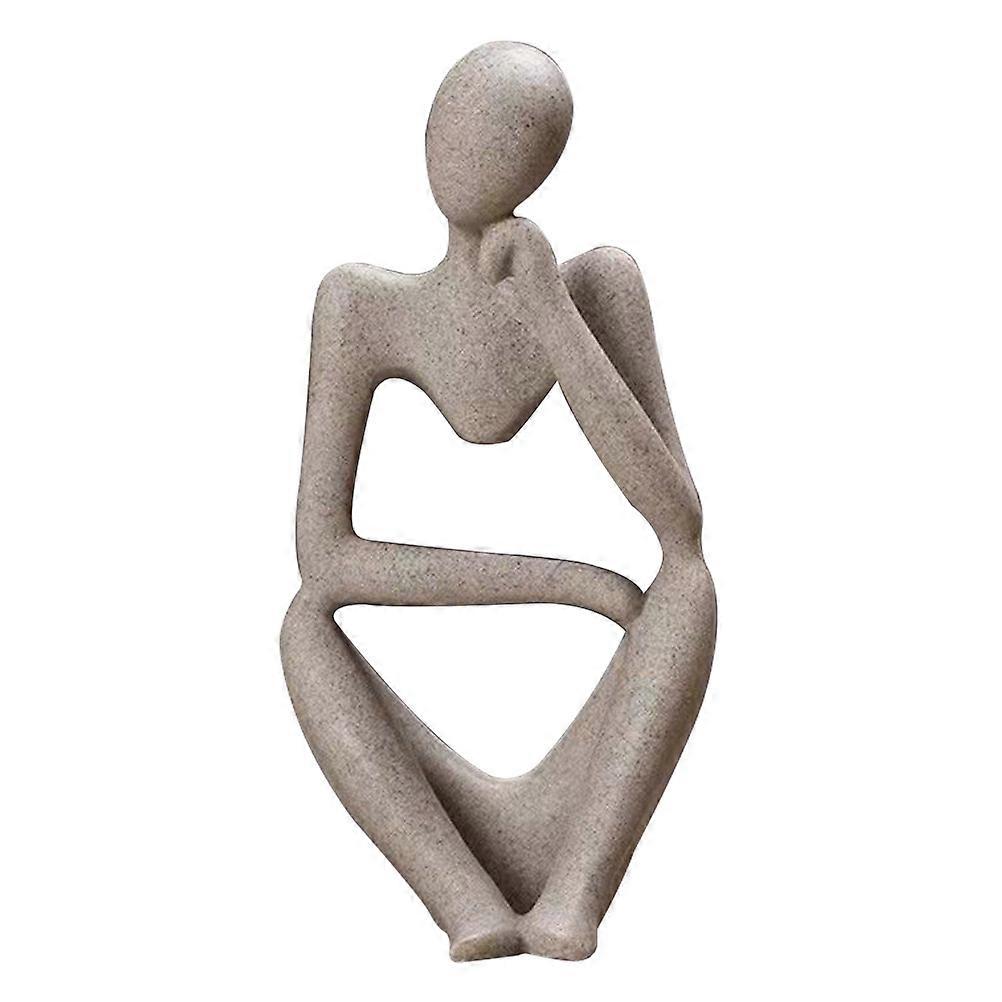 Desktop Thinker Statue Decorative Abstract Character Decor for Home Office