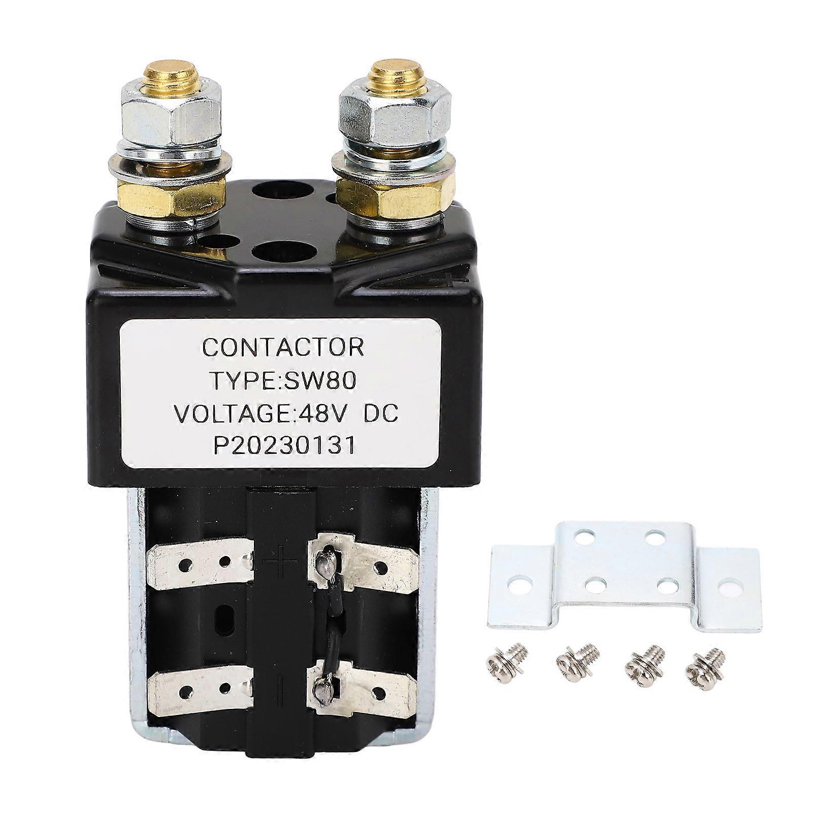 Contactor Relay Metal Alloy High Performance Starter Solenoid Relay Replacement for E?Z?GO 100A 48V