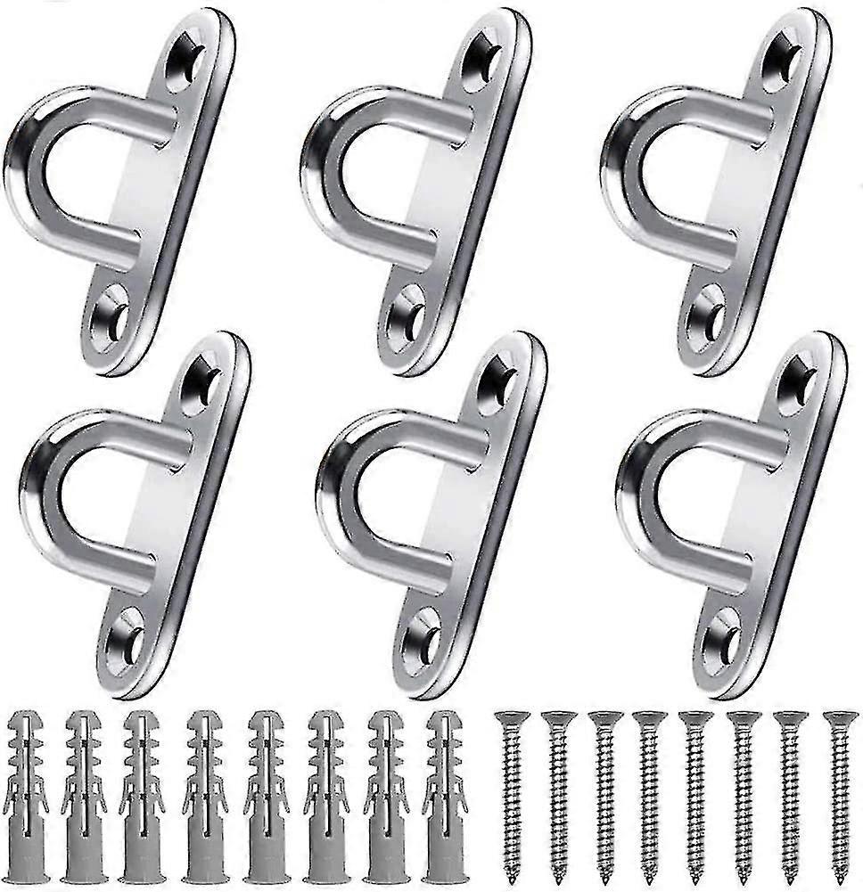 Γάντζος από ανοξείδωτο ατσάλι (6τμχ) - Μεταλλικοί γάντζοι βαρέως τύπου σε σχήμα U με 2 οπές που χωράει βάρος έως 40 κιλά, βιδωτό Coat_Feb