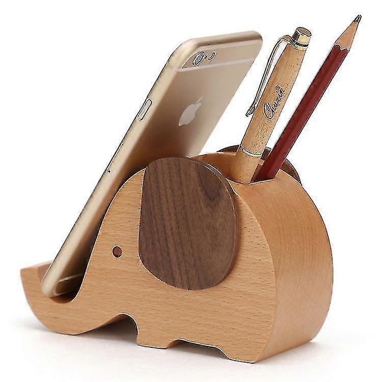 Cell Phone Stand, Wood Made Elephant Phone Stand For Smartphone