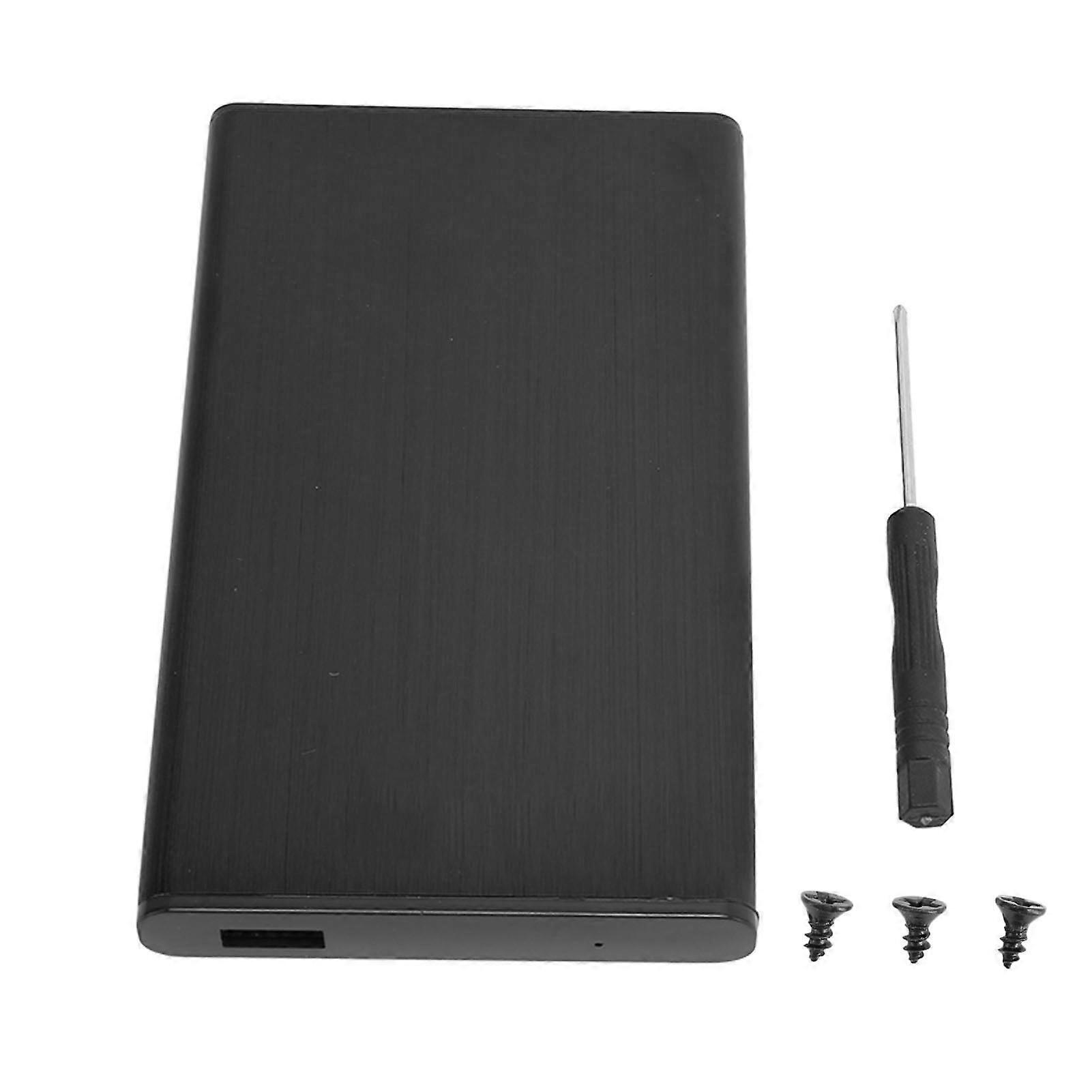 USB3.0 Hard Drive Enclosure portátil 2,5 polegadas SATA liga de alumínio computador Hard Drive Case Preto