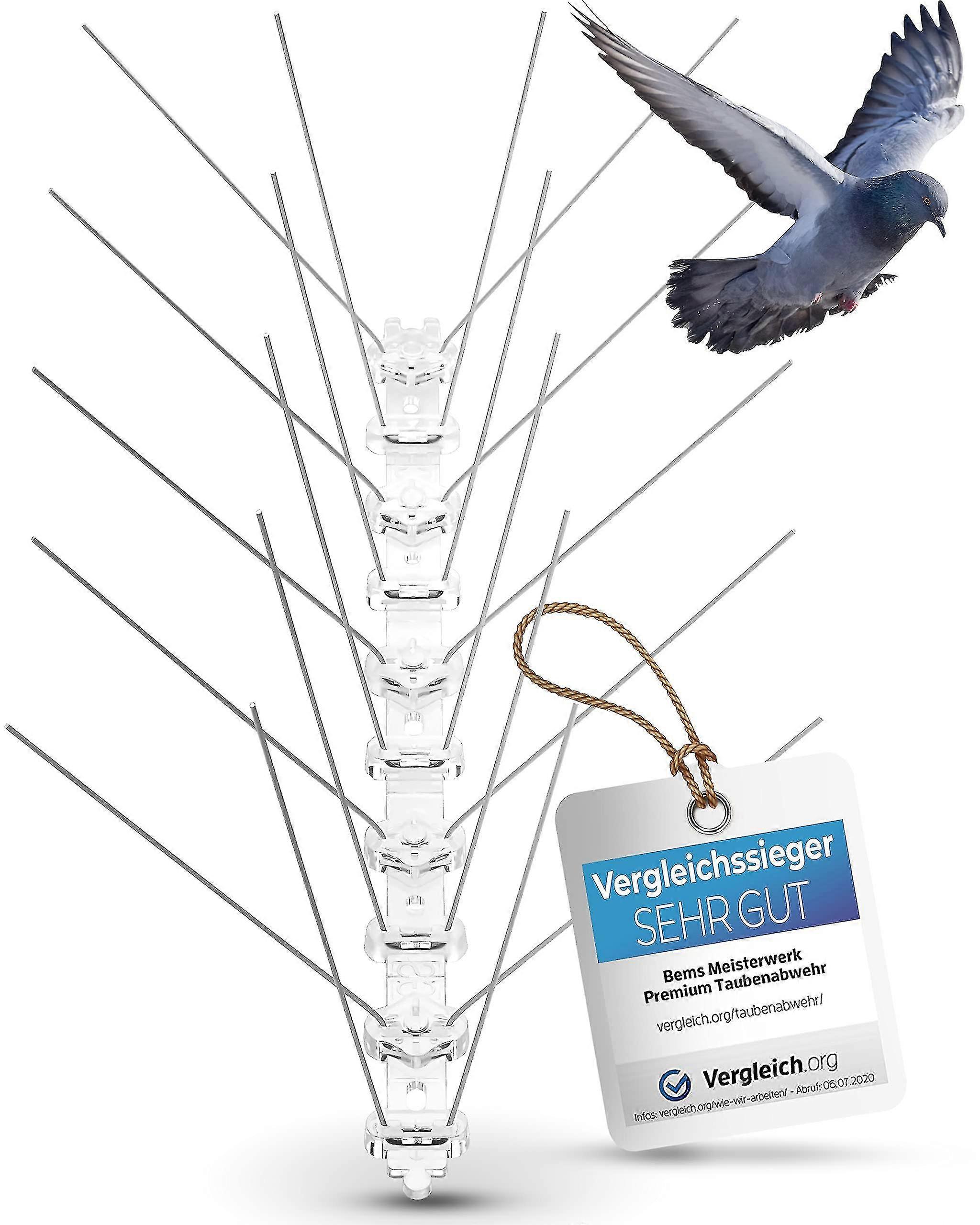 طارد الحمام الممتاز الفعال مصنوع من الفولاذ المقاوم للصدأ المتين ، مسامير حماية الطيور للشرفة والسقف والنافذة ، 3 أمتار من طفيل الحمام