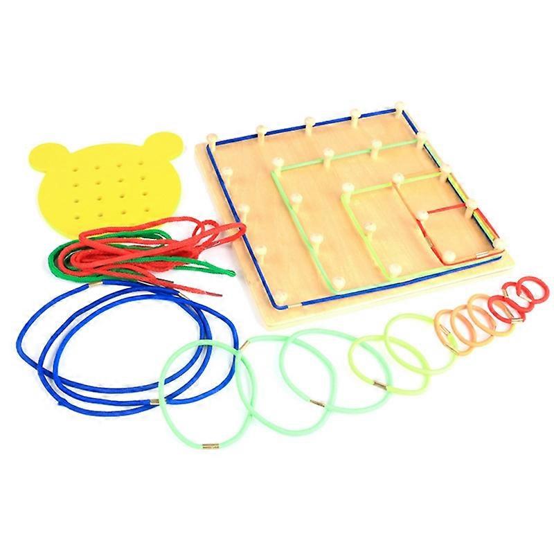 Mathematical Pattern Blocks Geo Board Table Tool Create Figures Shape Game