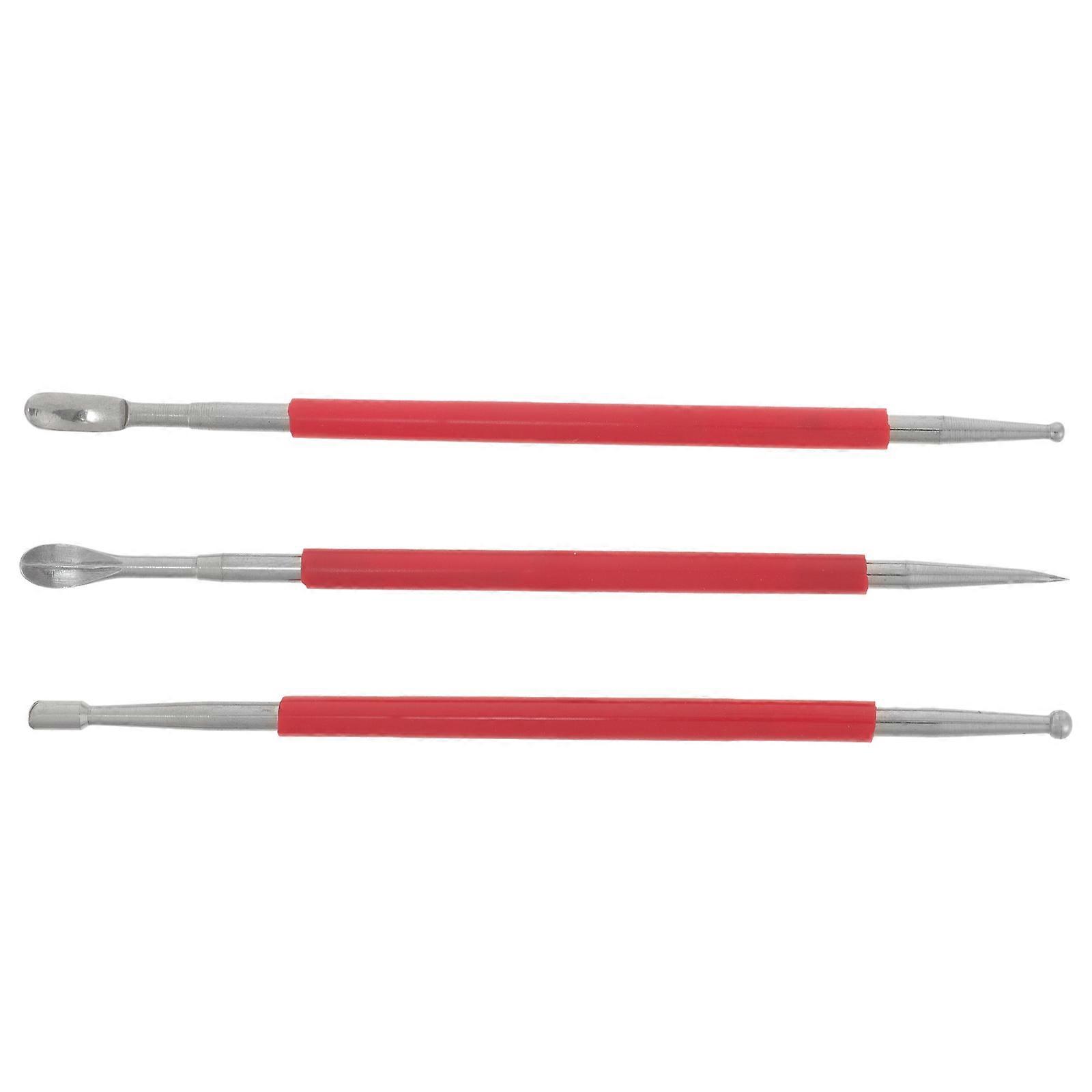 3Pcs Reusable Clay Tools Professional Carving Modeling Tool Set Pottery Tool Kit