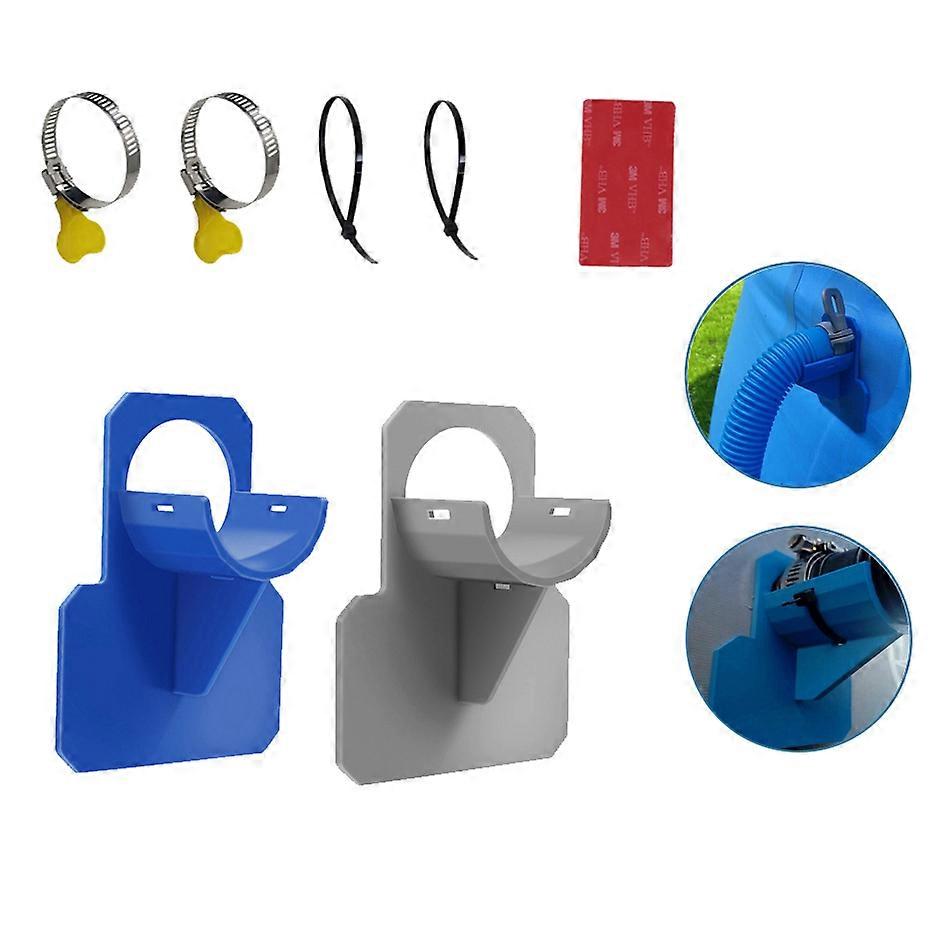 Swimming Pool Pipe Holder Hose Bracket Mount Supports Pipes for Intex Above Ground Hose Outlet with Cable Tie Fixing Accessories