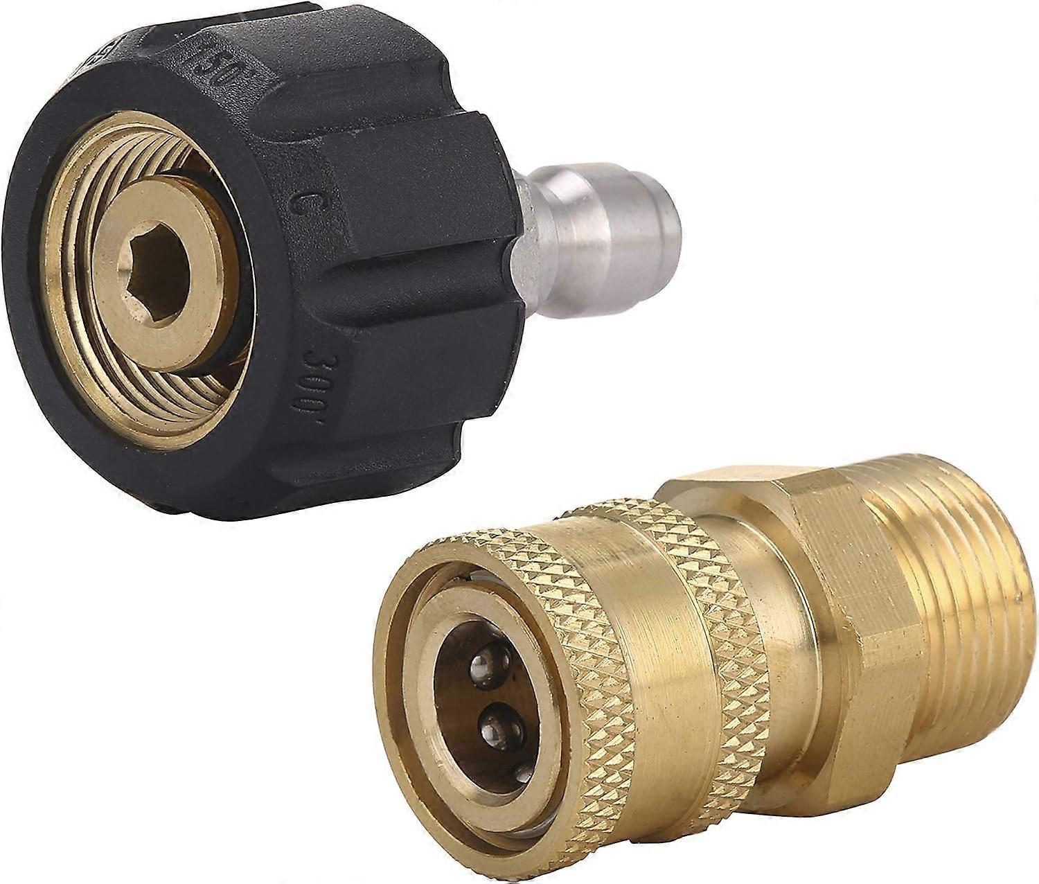Pressure Washer Adapter Set, Quick Connect Gun to Wand, M22 to 1/4''