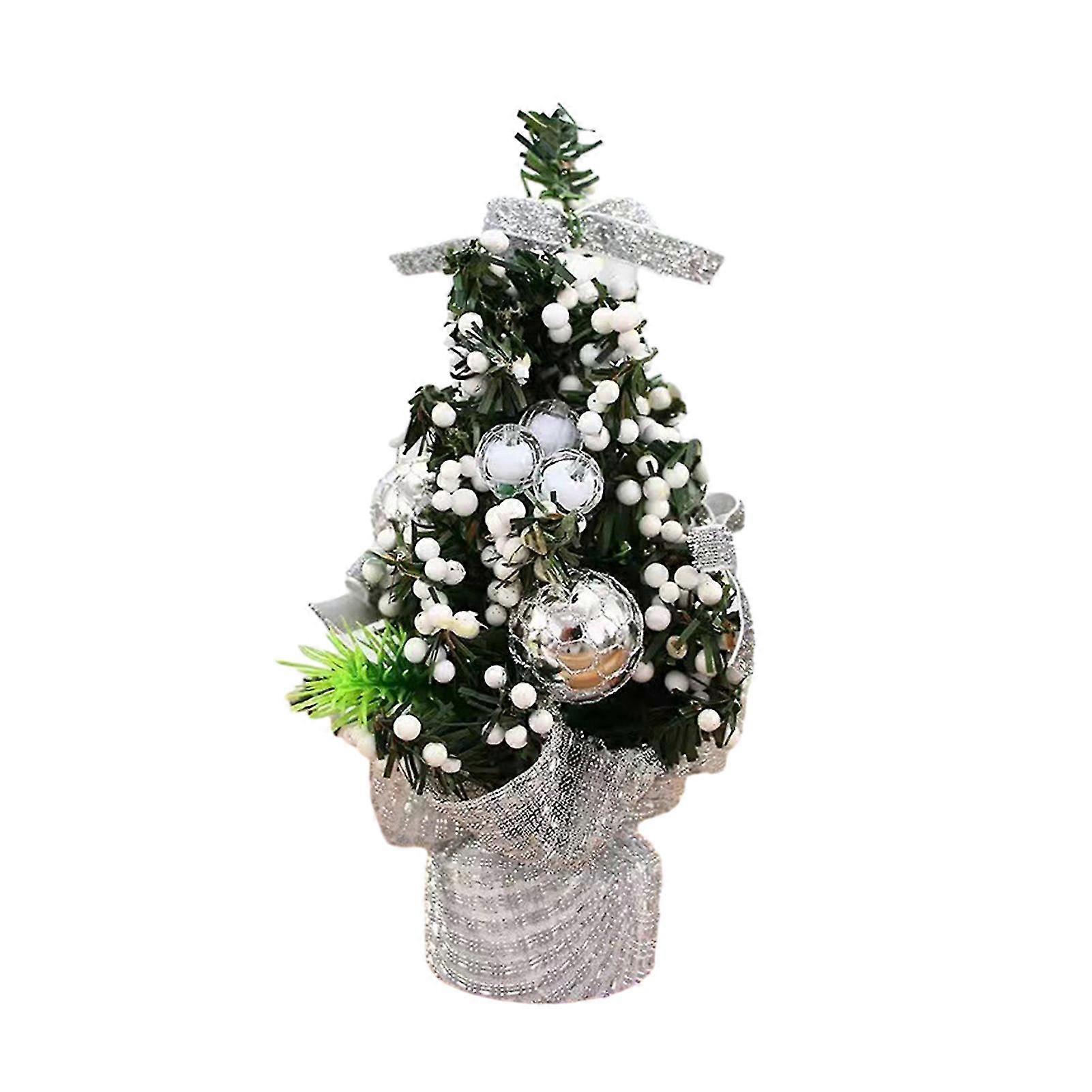 20CM Imitation Mini Christmas Tree Golden Flower Small Ball Decor Colorful Xmas Tree Home ation Gift