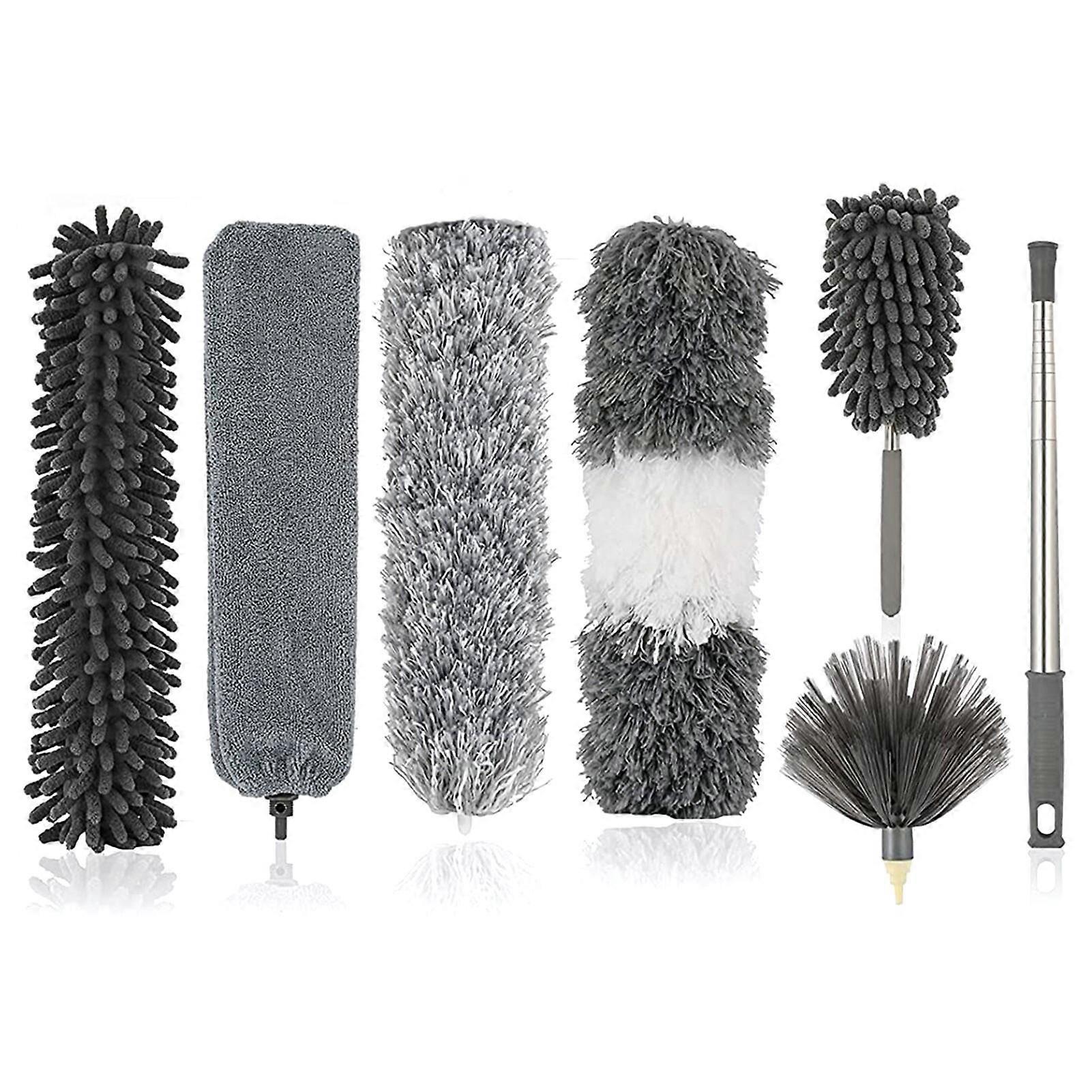 Feather Duster Cleaning Kit Retractable Microfiber Duster Duster With Extension Pole Washable Lightweight Dusters For Cleaning C