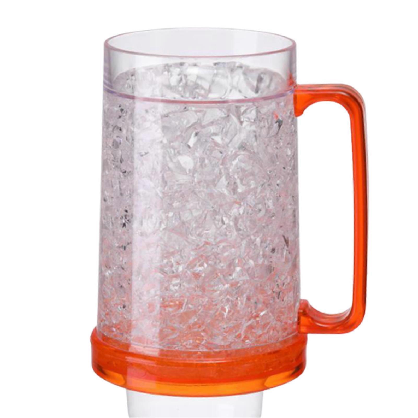 Plastic Freezer Beer Mugs Easy Operation Ice Freezer Cups for Summer Barbecue Parties