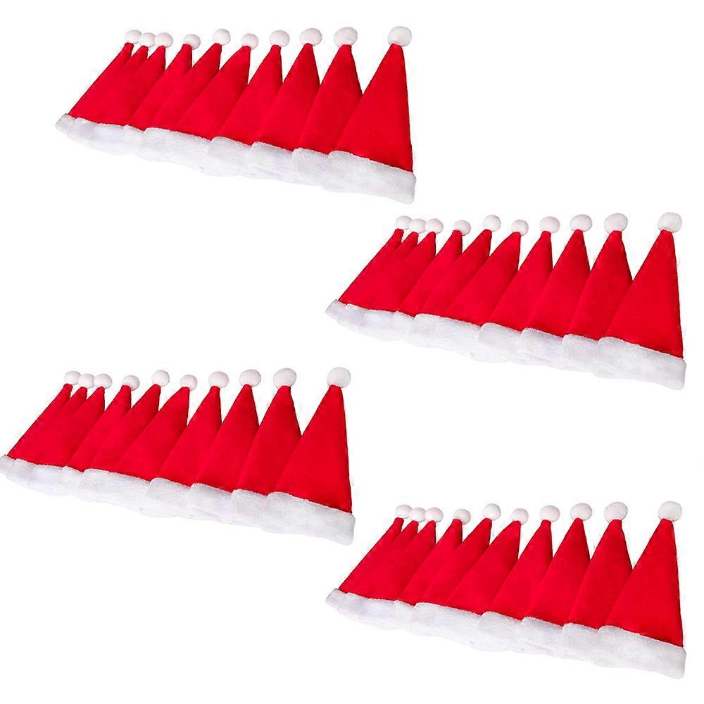 40stk julepynt Mini Santa hatter, bestikk dekker