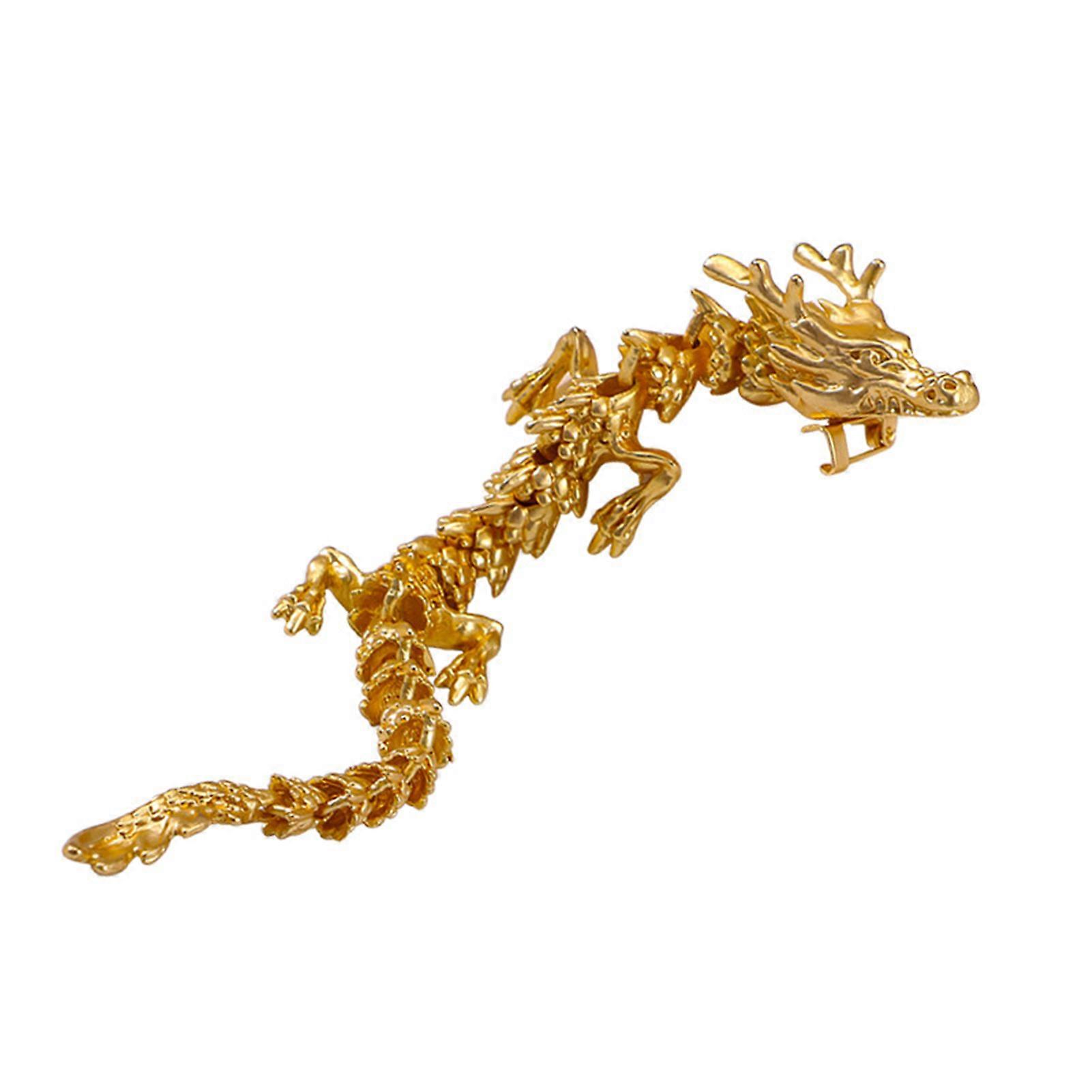 Chinese Dragons Brooch with Movable Joints Portable Lightweight Clothes Decoration Ideal Gift for New Year