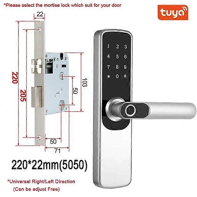 TTLOCK Biometric Fingerprint Locks Electronic Smart finger print rfid key Card APP Keyless Digital intelligent Door Lock
