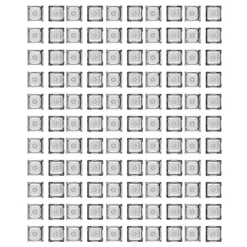 1U Fully Transparent Xda Keycap Mechanical Keyboard Keycap PC Material Mirror Transparent Translucent Keycap 8-1000PCS