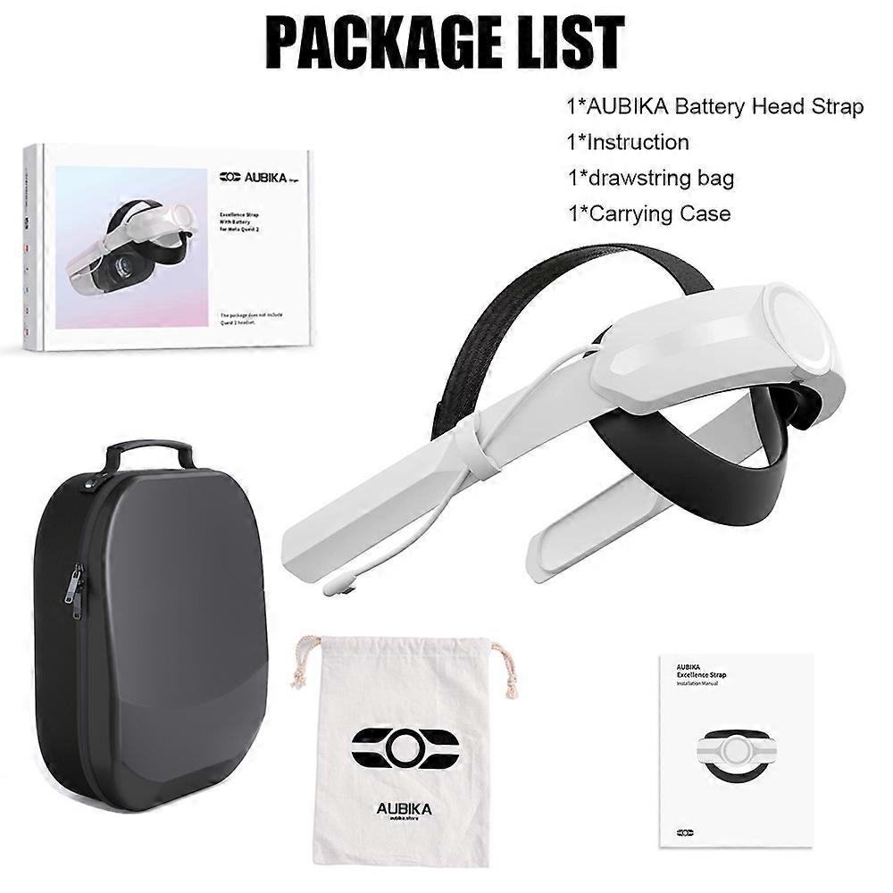 2023 Head Strap with Battery for Oculus Quest 2 Extend Playtime Adjustable Comfortable Elite Strap VR Replacement Accessories