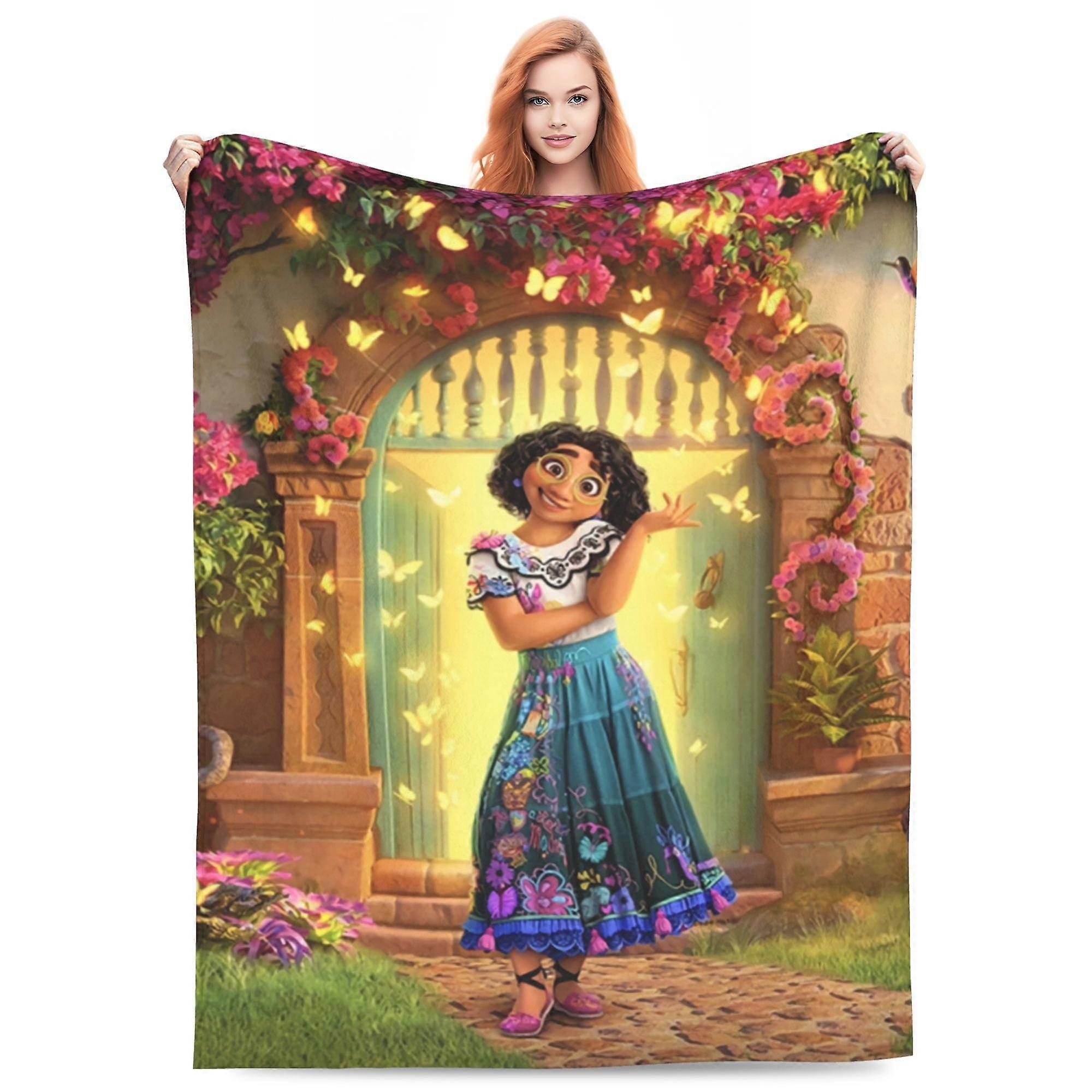 Encanto Mirabel Cartoon Blanket dla dzieci Nastolatek Dorosły, Ultra Soft Cozy Luksusowy Polar Koc Do Kanapy Rozkładanej Sofy, hufhf141