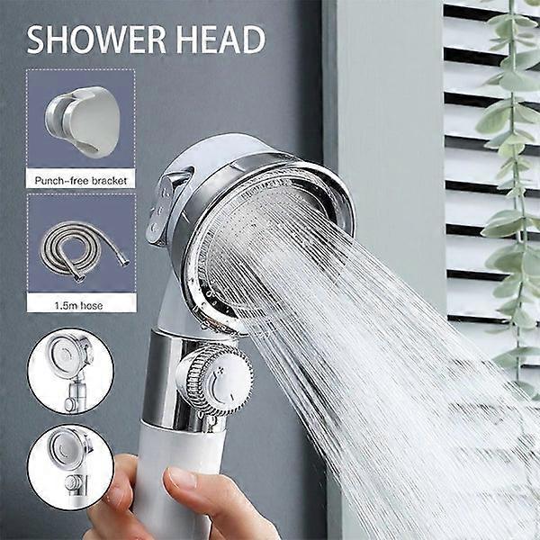 Handheld Shower Head High Pressure 3 Spray Setting Rainfall Hand Shower