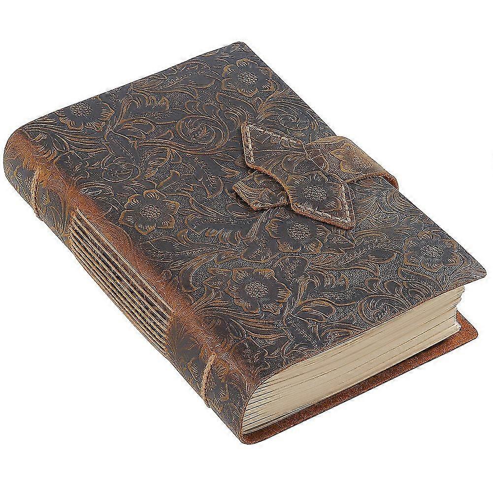 A5 Carved Brown Retro First Layer Cowhide Handmade Notebook A5 Kraft Paper Diary Creative Retro Not